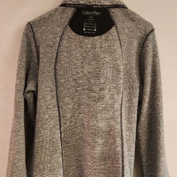 Calvin Klein Marble (Black/Grey/White) Full Zip Performance Fleece Hooded Jacket - Picture 12 of 12